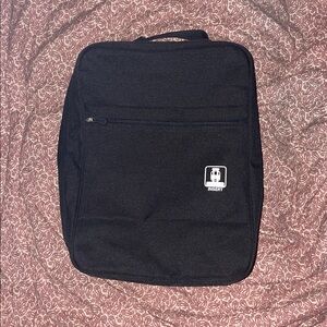 Large black zippered shoe bag